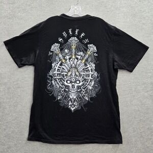 Sullen Men Shirt XL Black Mayan Skull Tattoo‎ Artist Short Sleeve Tee NWT